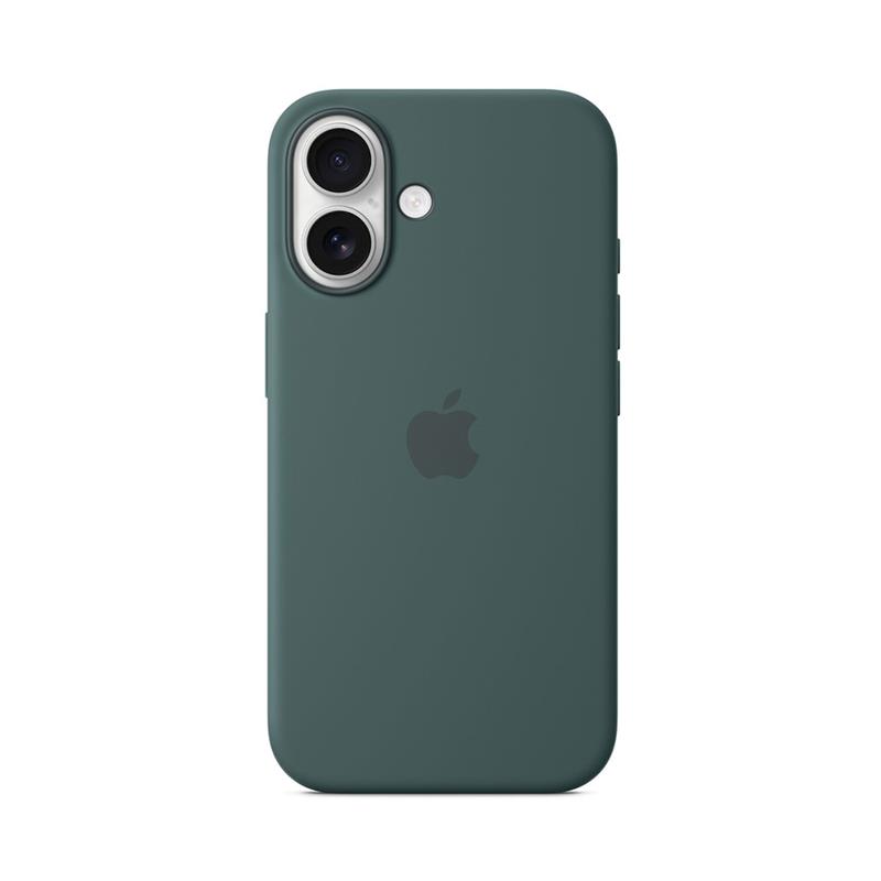 iPhone 16 Silicone Case with MagSafe - Jezerně zelená