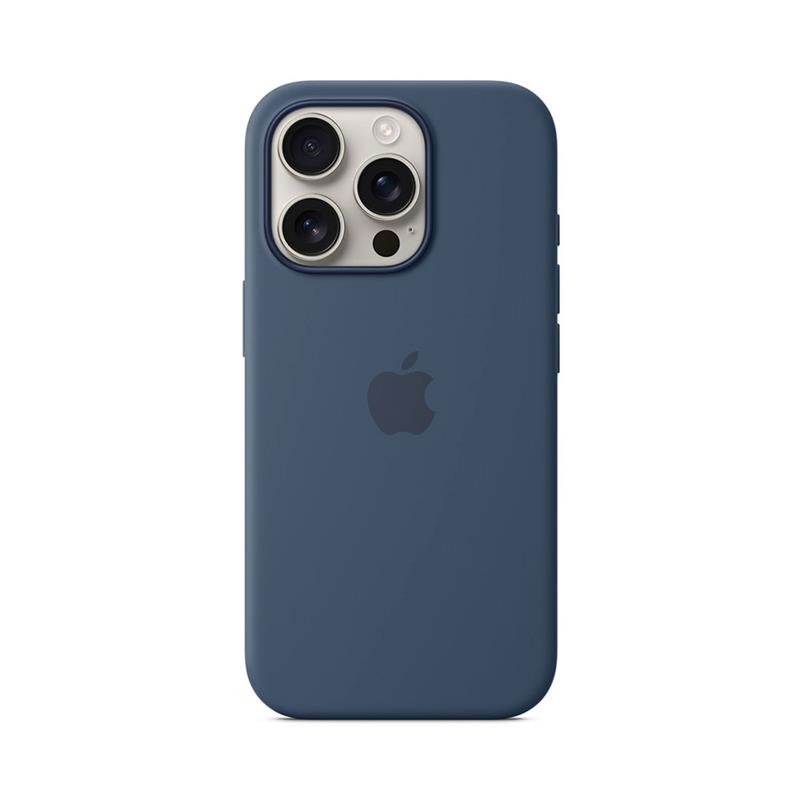 iPhone 16 Pro Silicone Case with MagSafe - Denimová