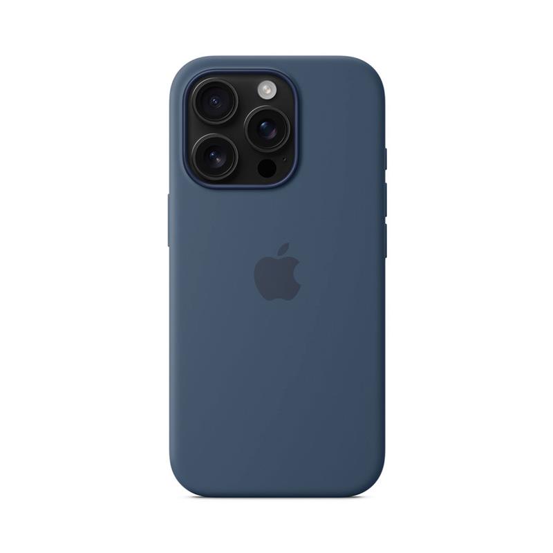 iPhone 16 Pro Silicone Case with MagSafe - Denimová