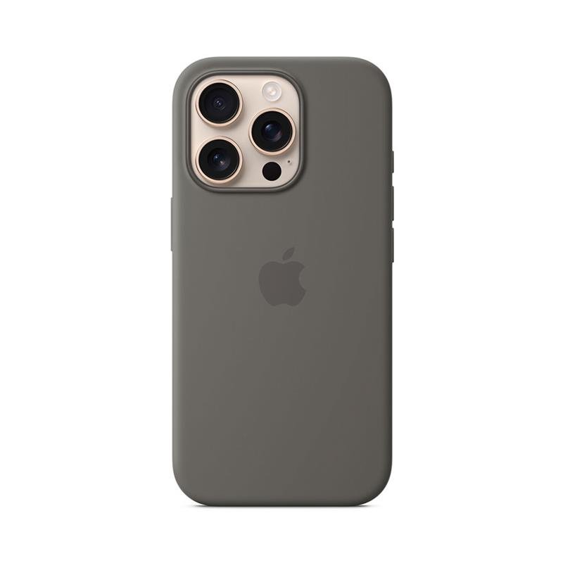 iPhone 16 Pro Silicone Case with MagSafe - Stone Gray