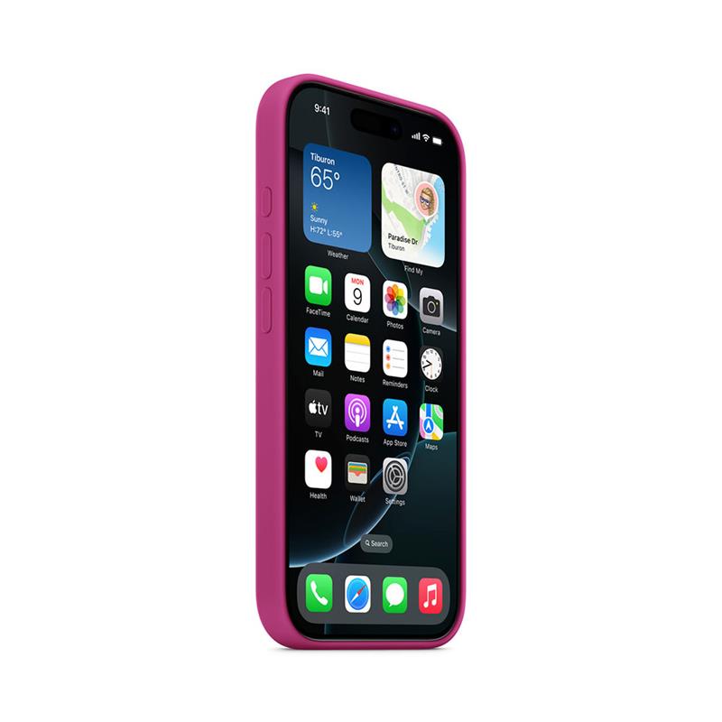 iPhone 16 Pro Silicone Case with MagSafe - Fuchsia