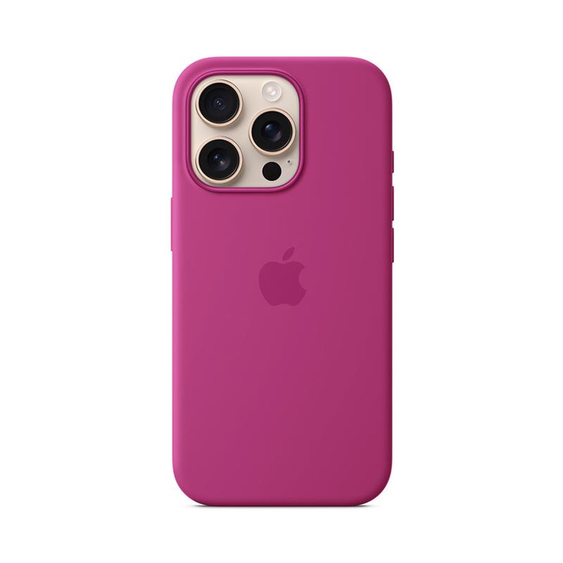 iPhone 16 Pro Silicone Case with MagSafe - Fuchsiová