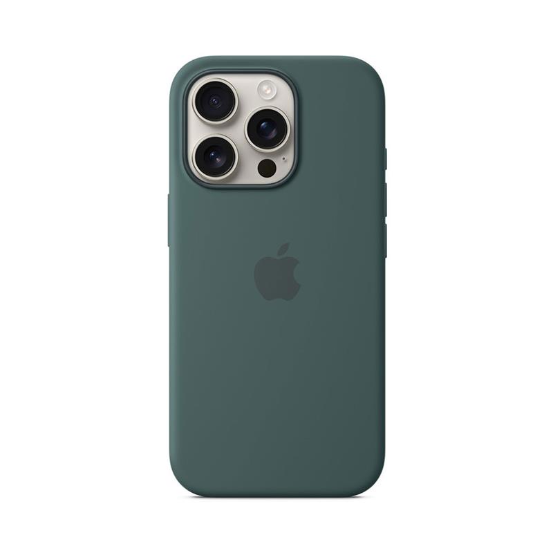 iPhone 16 Pro Silicone Case with MagSafe - Lake Green