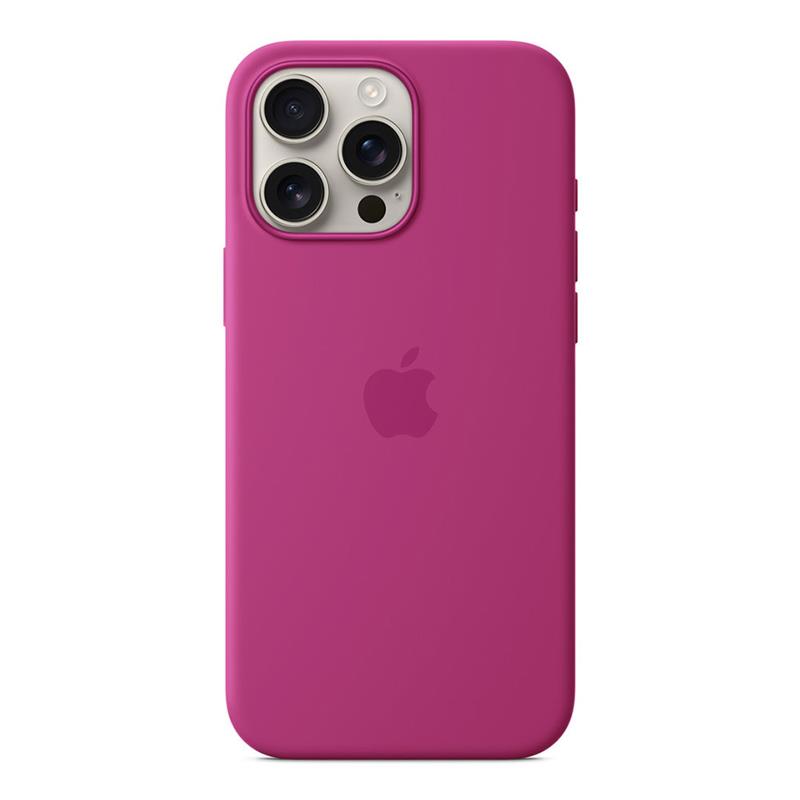 iPhone 16 Pro Max Silicone Case with MagSafe - Fuchsiová