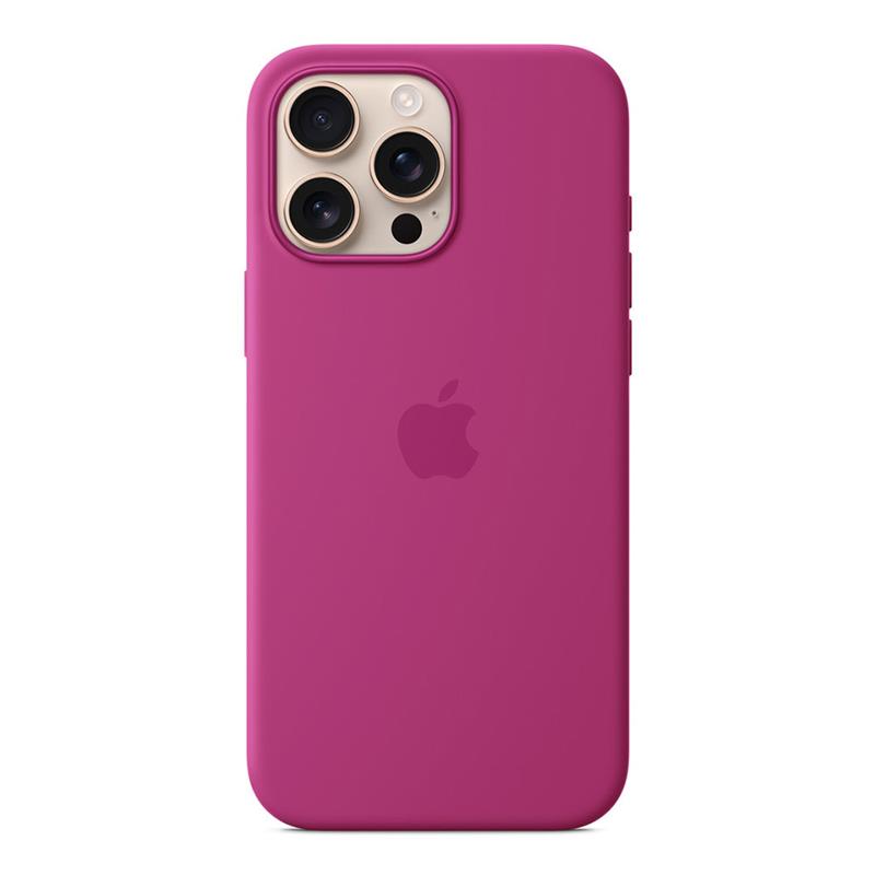 iPhone 16 Pro Max Silicone Case with MagSafe - Fuchsiová