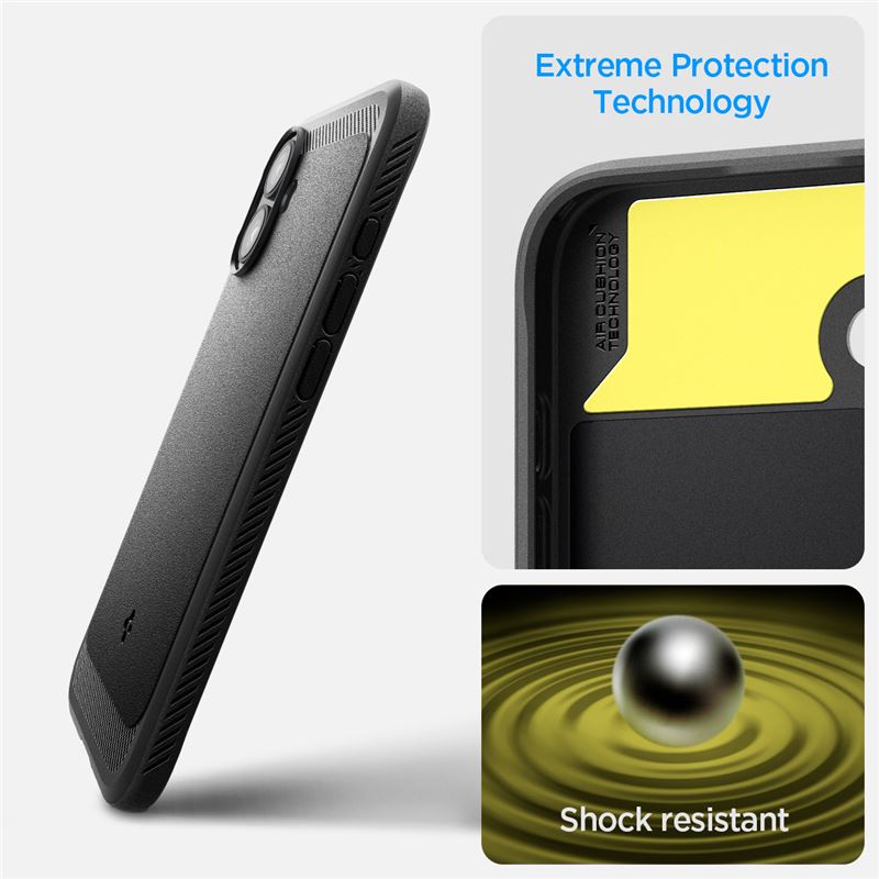 Spigen kryt Rugged Armor MagSafe pro iPhone 16 - Matte Black