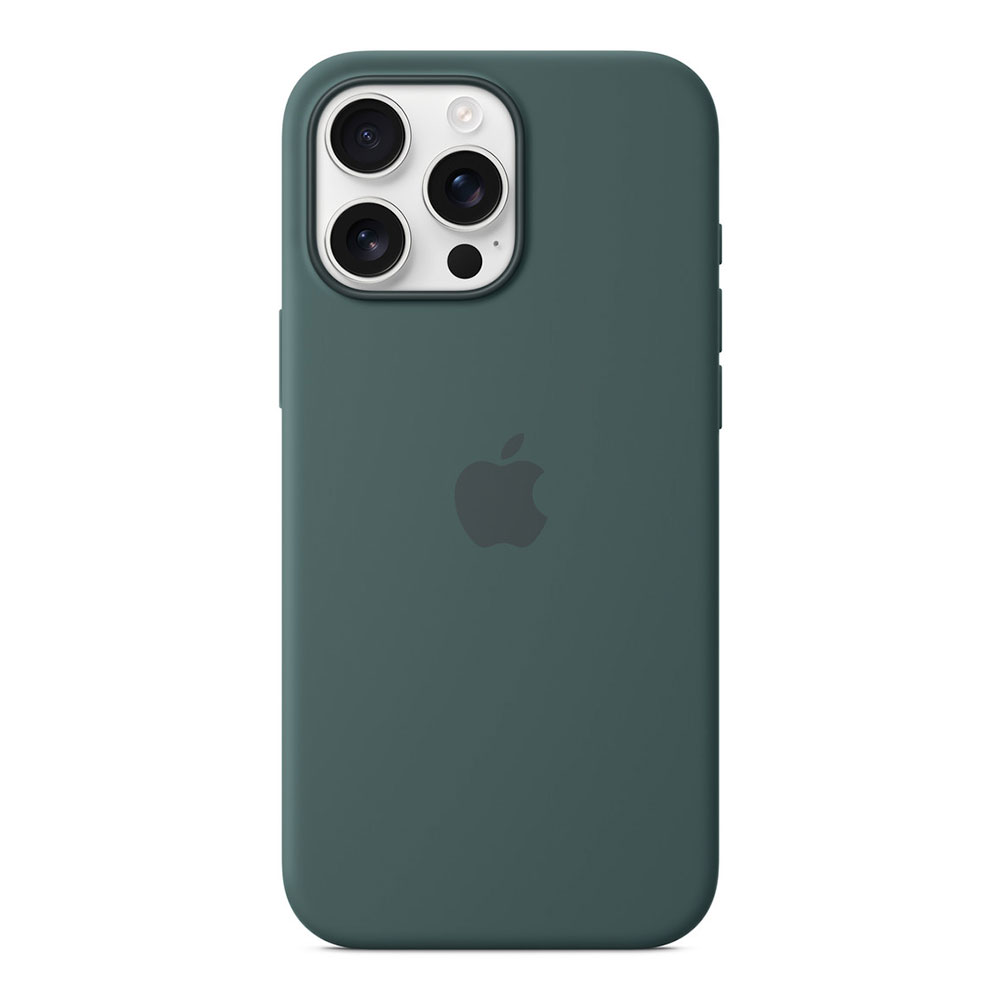 iPhone 16 Pro Max Silicone Case with MagSafe - Jezerně zelená