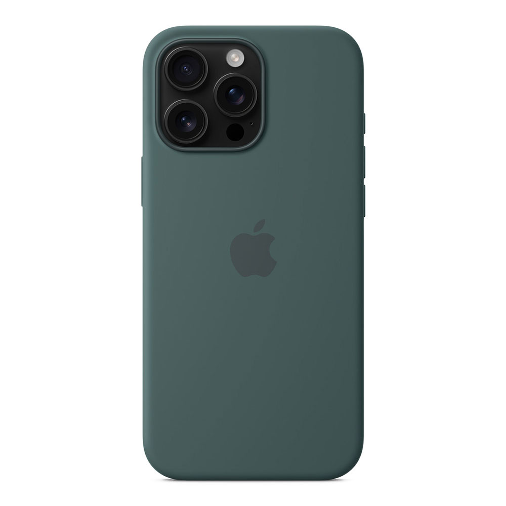 iPhone 16 Pro Max Silicone Case with MagSafe - Jezerně zelená