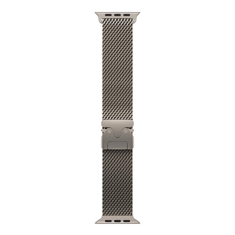 Apple Watch 49mm Natural Titanium Milanese Loop - Medium