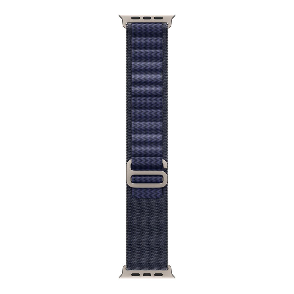 Apple Watch 49mm Navy Alpine Loop - Small - Natural Titanium Finish
