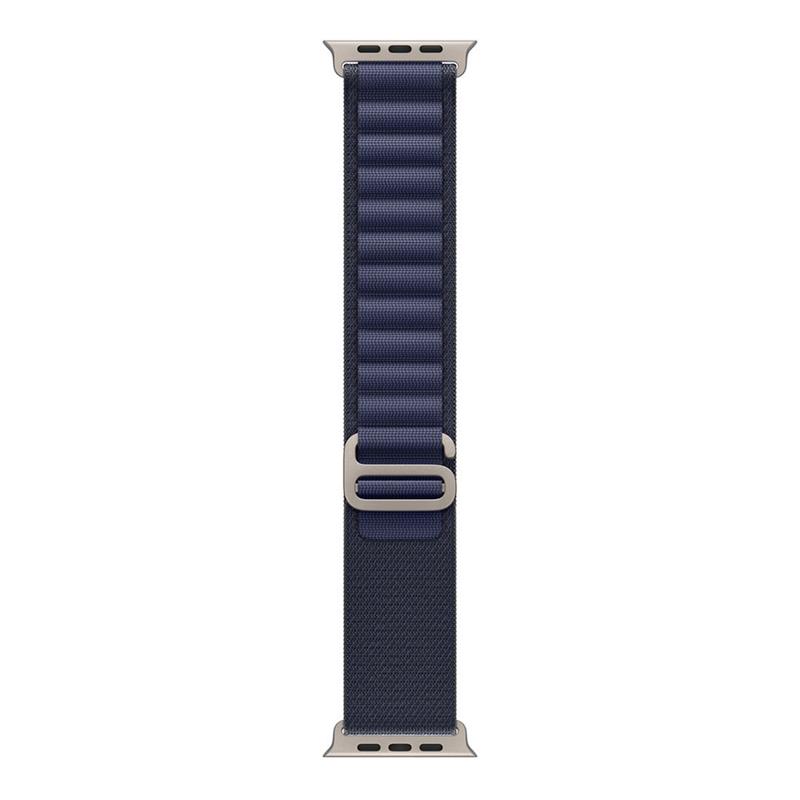 Apple Watch 49mm Navy Alpine Loop - Small - Natural Titanium Finish
