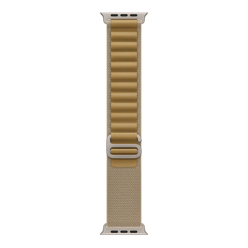 Apple Watch 49mm Tan Alpine Loop - Medium - Natural Titanium Finish