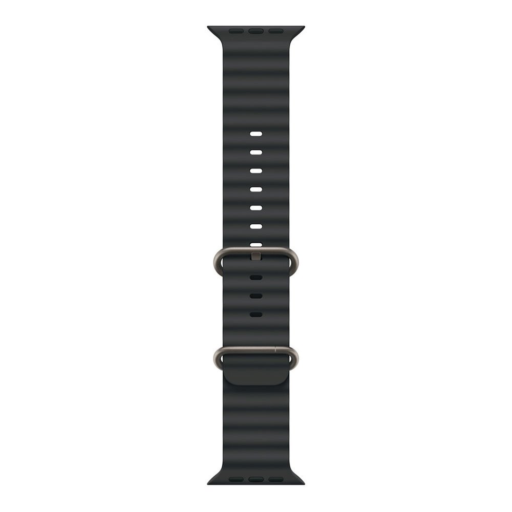 Apple Watch 49mm Black Ocean Band-Natural Titanium Finish