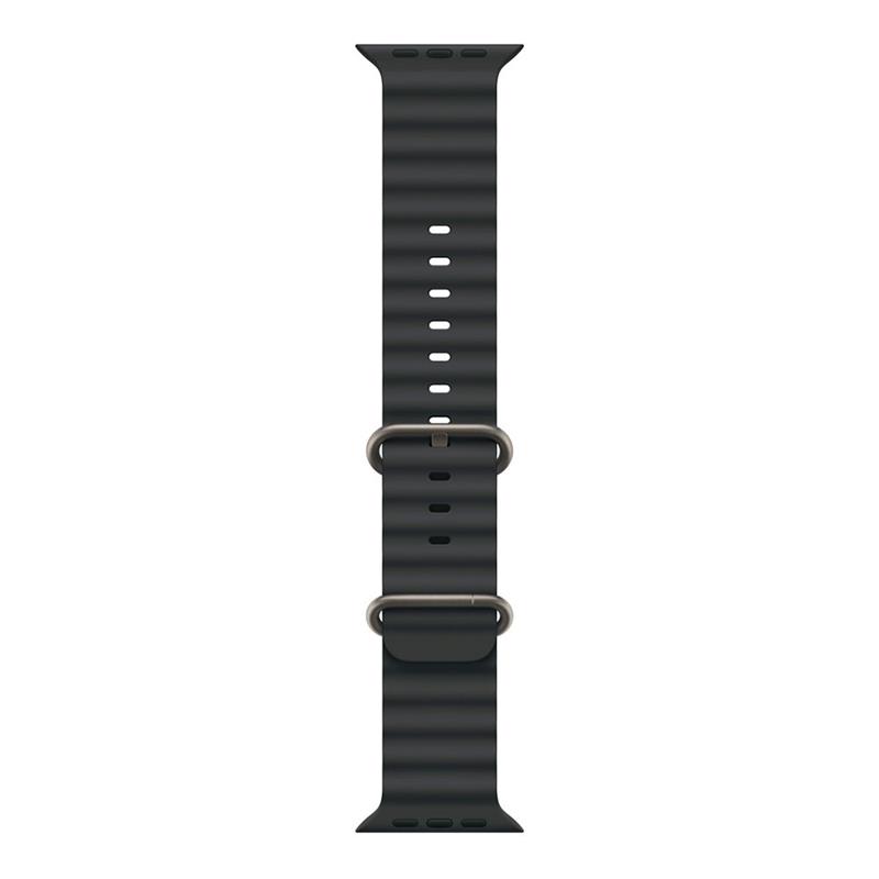 Apple Watch 49mm Black Ocean Band-Natural Titanium Finish
