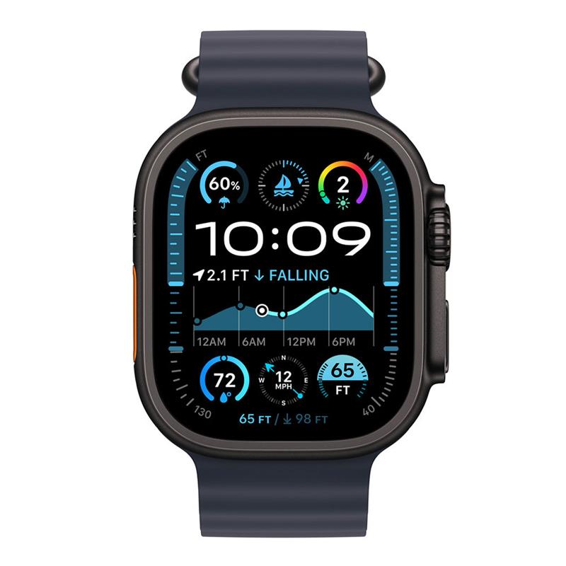 Apple Watch 49mm Navy Ocean Band - Black Titanium Finish
