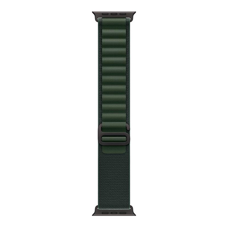 Apple Watch 49mm Dark Green Alpine Loop - Large - Black Titanium Finish