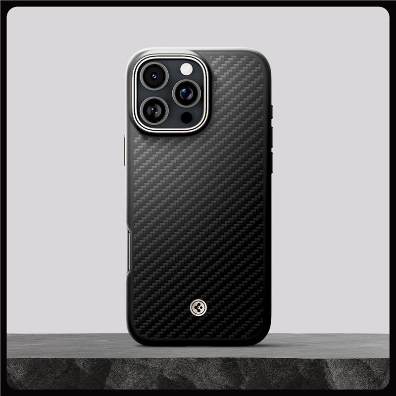 Spigen kryt Enro Aramid MagSafe pro iPhone 16 Pro Max - Natural Black
