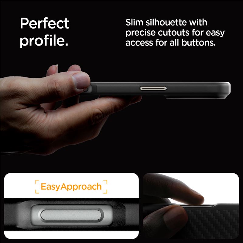 Spigen kryt Enro Aramid MagSafe pro iPhone 16 Pro - Black Natural