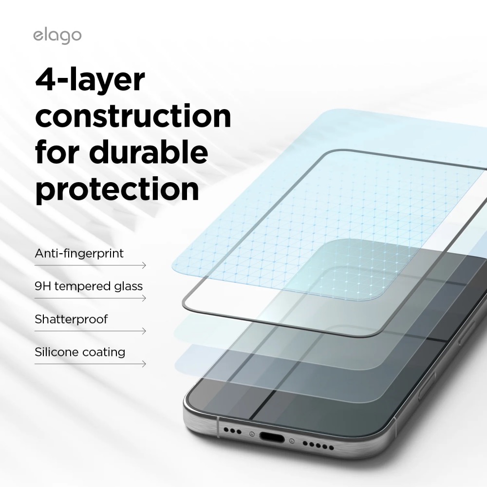 Elago ochranné sklo pre iPhone 16/15 - Crystal Clear