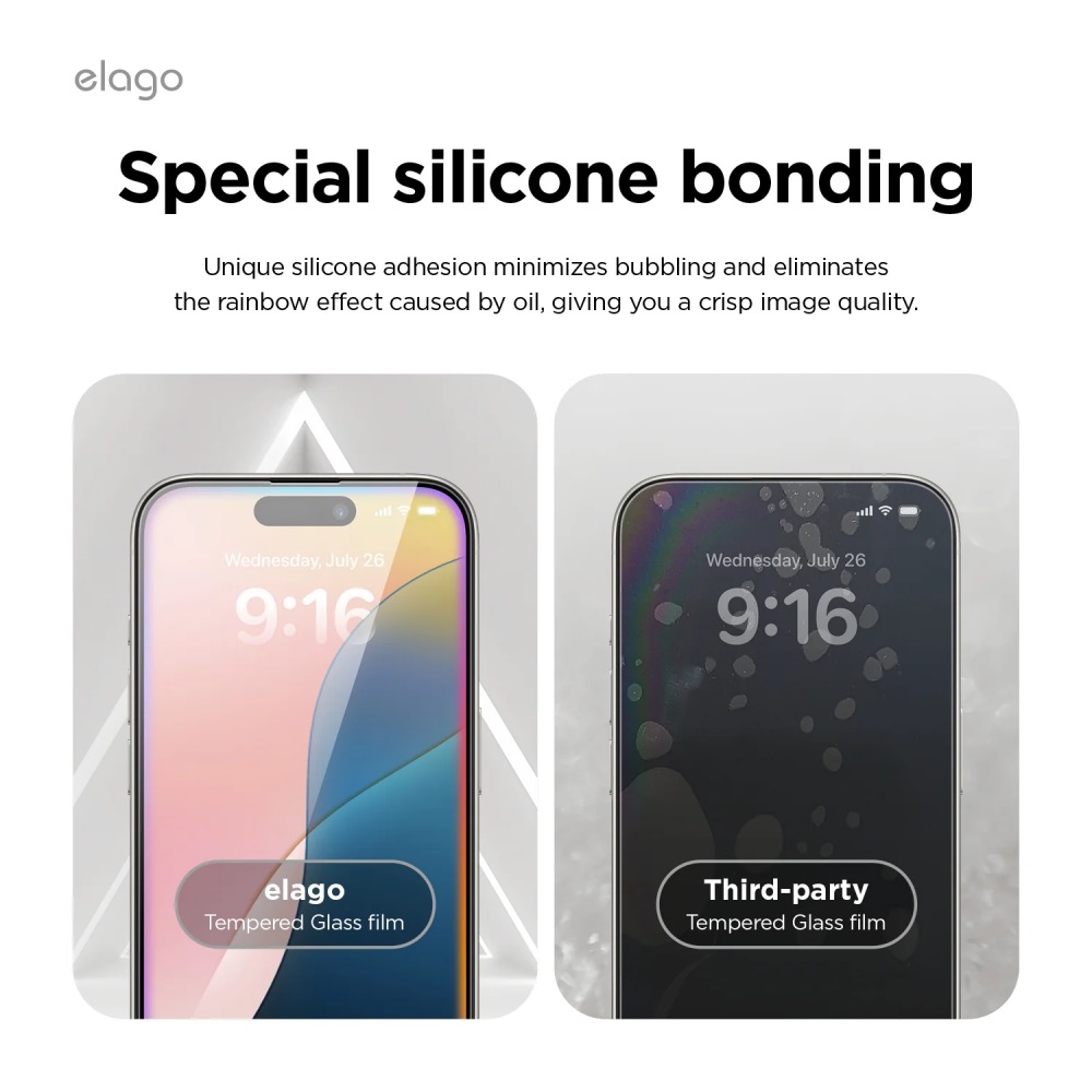 Elago ochranné sklo pre iPhone 16/15 - Crystal Clear