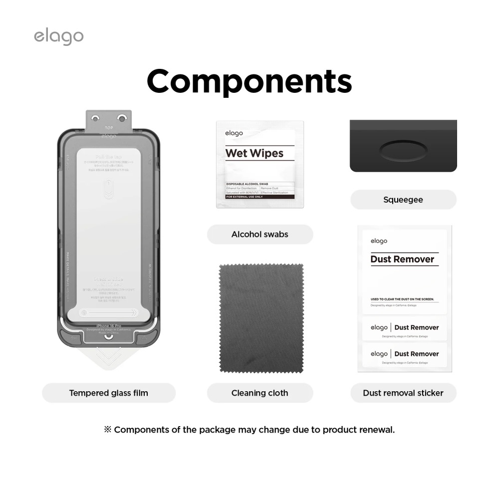 Elago ochranné sklo pre iPhone 16 Pro - Crystal Clear