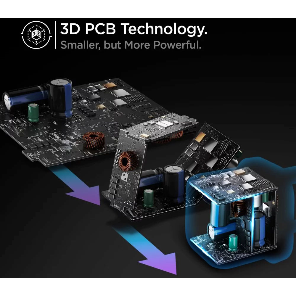 Spigen sieťová nabíjačka PowerArc Arcstation Dual USB-C GaN PD 3.0 65W - White