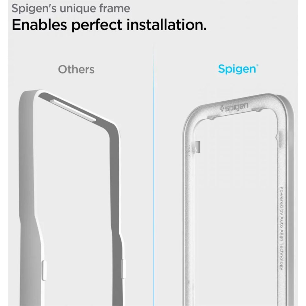 Spigen ochranné sklo GLAS.tR AlignMaster pre iPhone 16e/14/13/13 Pro - Black Frame