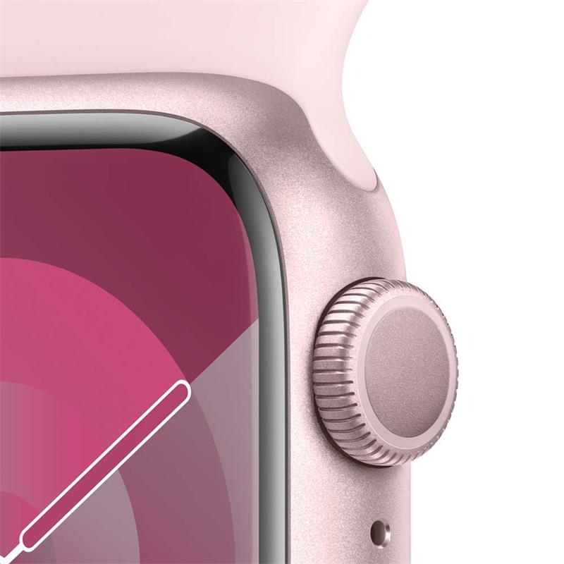 Apple Watch Series 9 GPS 41mm Pink Aluminium Case with Light Pink Sport Band - S/M *Rozbalený*