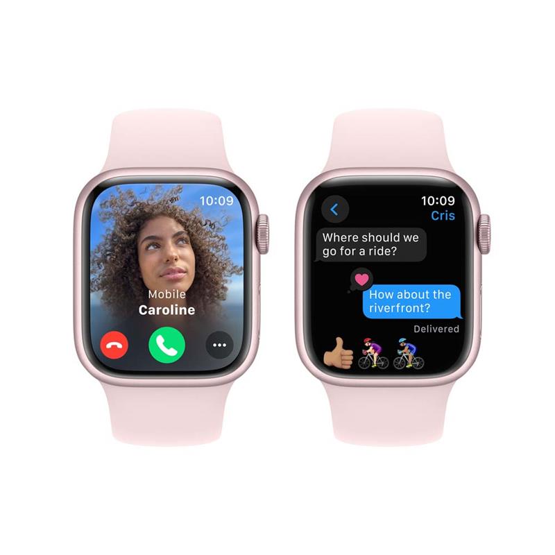 Apple Watch Series 9 GPS 41mm Pink Aluminium Case with Light Pink Sport Band - S/M *Rozbalený*