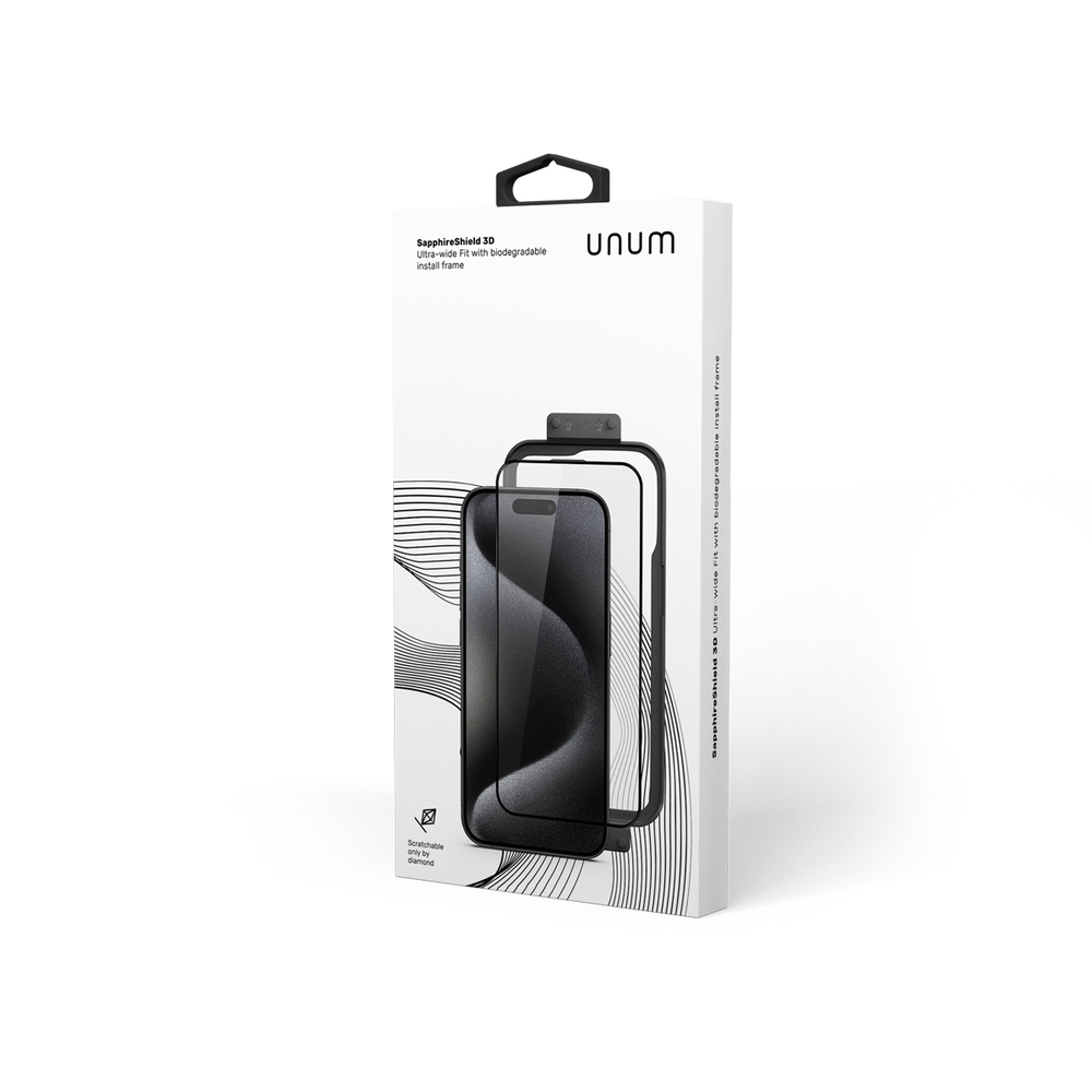 UNUM SapphireShield 3D ochranné sklo pro iPhone 16 Pro Max