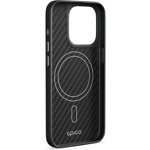 Epico Mag+ Hybrid Carbon Case iPhone 16 Pro Max - čierna