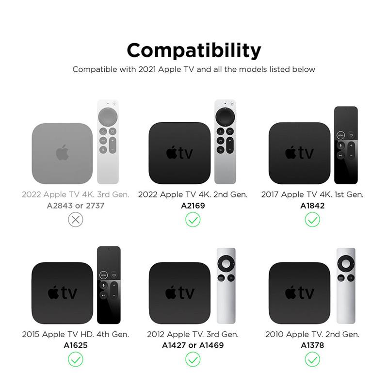 ELAGO Apple TV Multi Mount with magnet technology 4K 2022 - Black