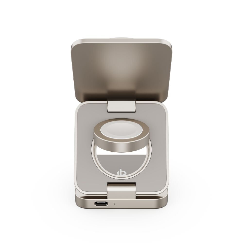 Cubenest Qi2 3v1 Skladacia bezdrôtová nabíjačka SQ312 Pro - titanová