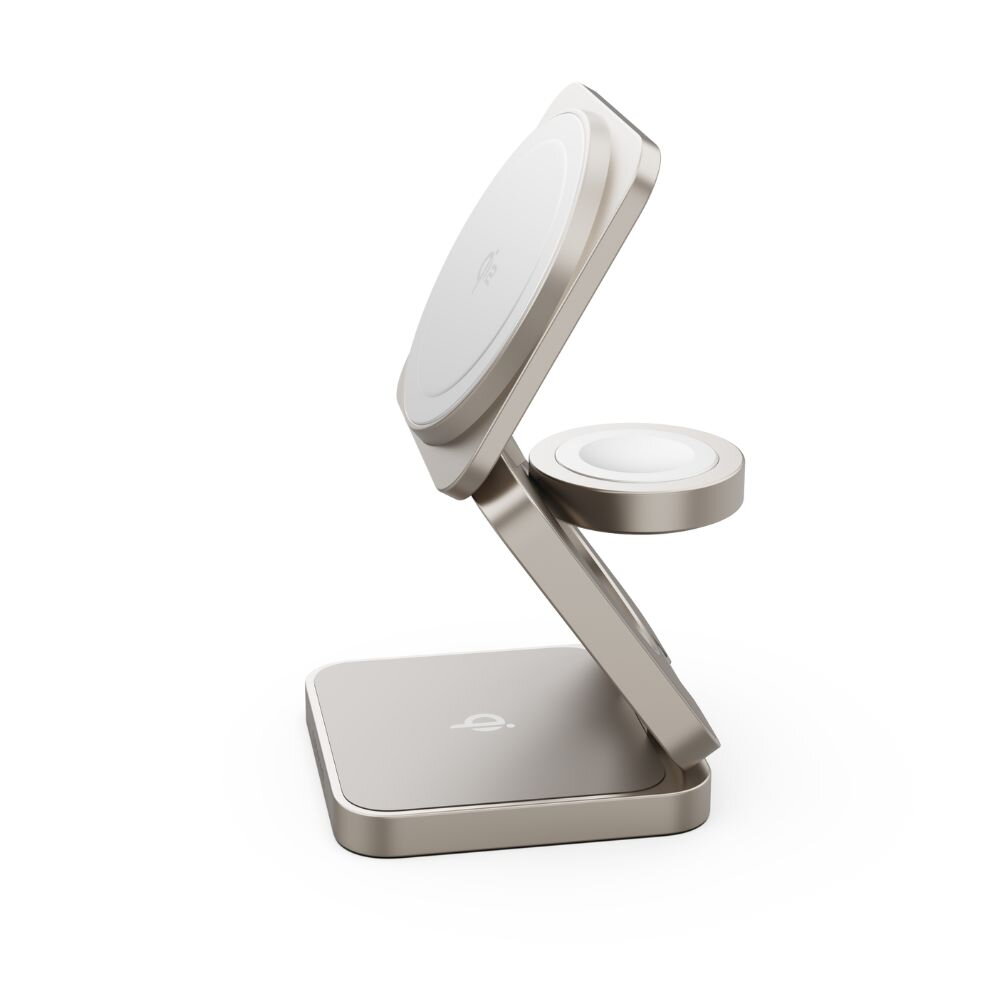 Cubenest Qi2 3v1 Skladacia bezdrôtová nabíjačka SQ312 Pro - titanová