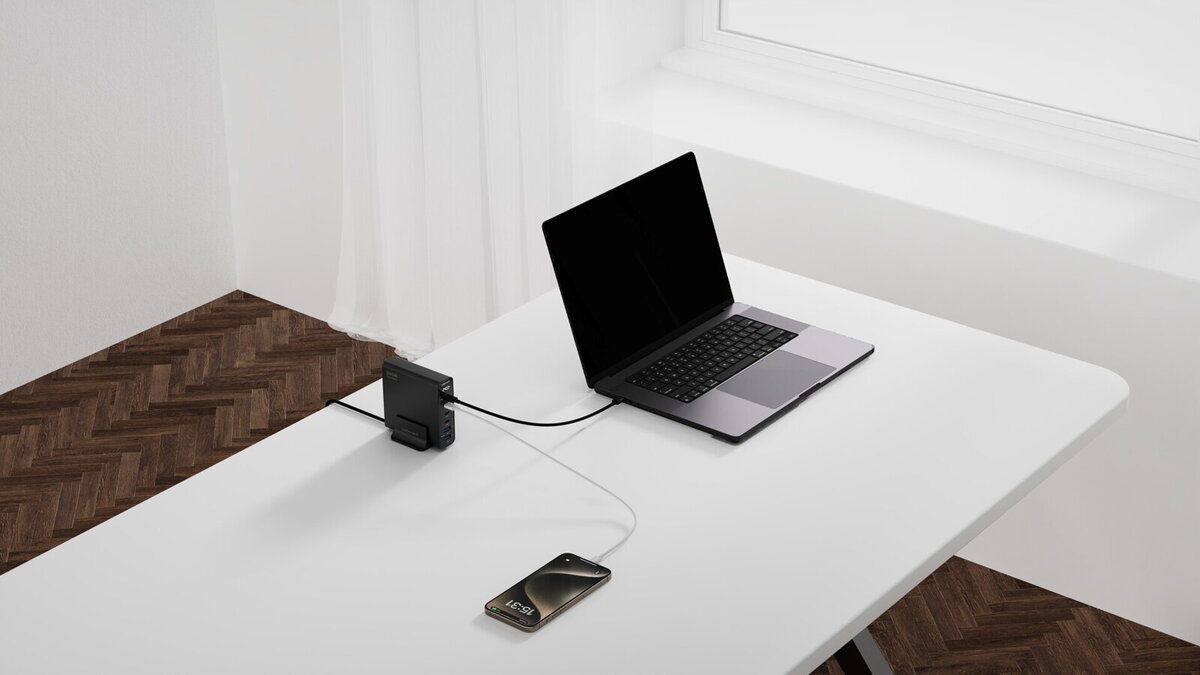 Cubenest S6D0 PD 3.1 GaN Adaptér 240W - černá