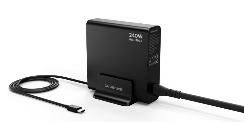 Cubenest S6D0 PD 3.1 GaN Adaptér 240W - černá