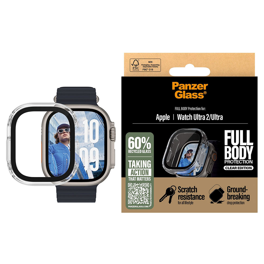 PanzerGlass ochranné sko Snappie Full Body Bulky pre Apple Watch Ultra -  Clear