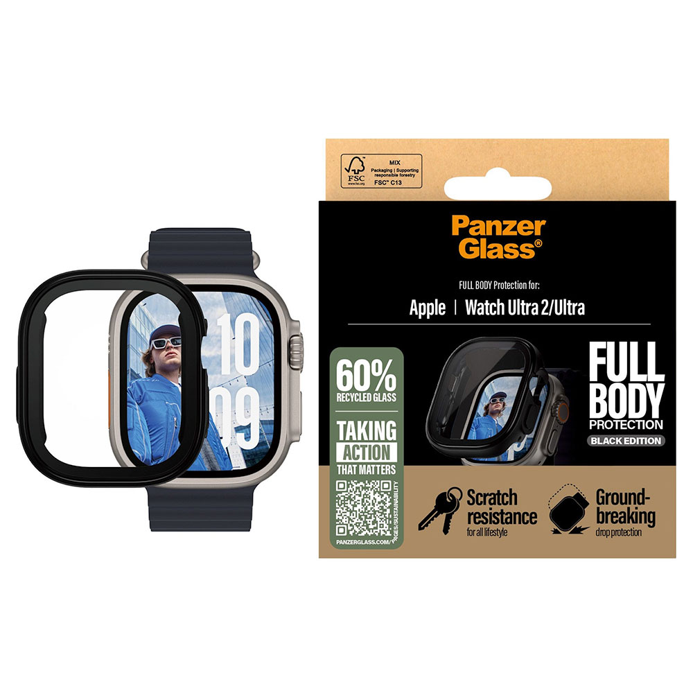 PanzerGlass ochranné sko Snappie Full Body Bulky pre Apple Watch Ultra -  Black
