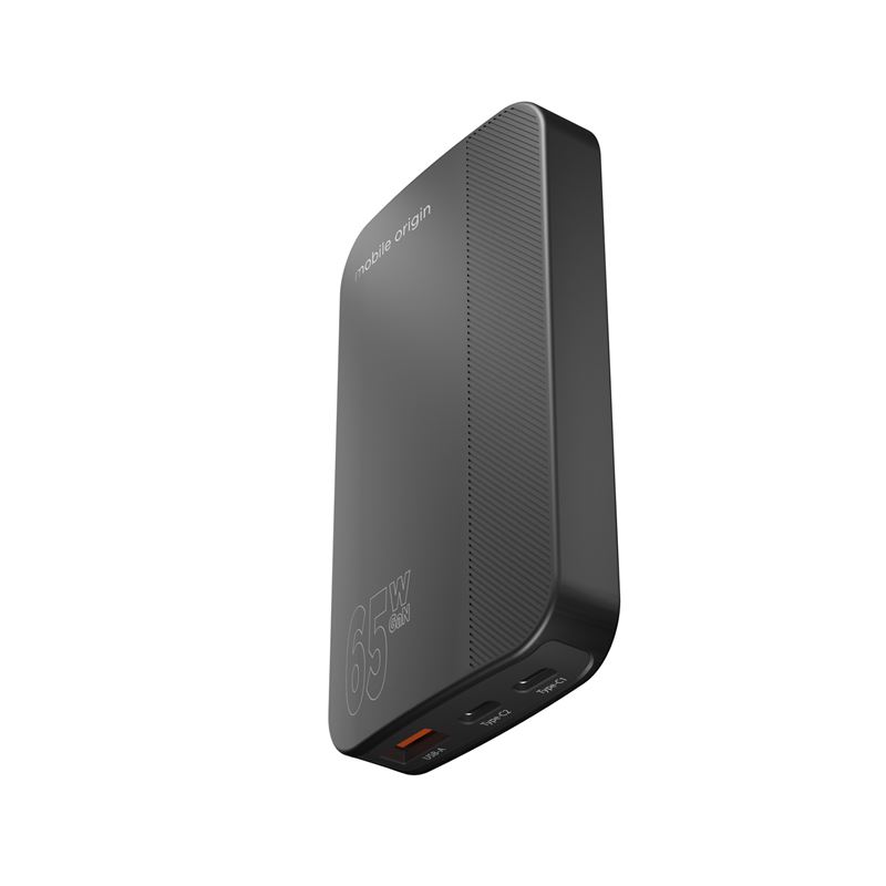 Mobile Origin 65W GaN III Slim Charger Dual USB-C / Single USB-A - Black