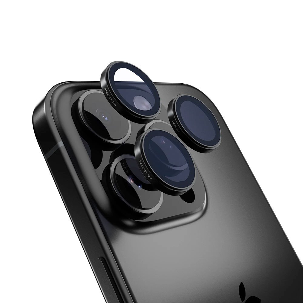 SwitchEasy Lenz Sapphire Camera Lens Protector pre iPhone 16 Pro/16 Pro Max - Black Titanium