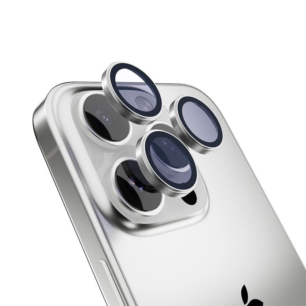 SwitchEasy Lenz Sapphire Camera Lens Protector pre iPhone 16 Pro/16 Pro Max - White Titanium