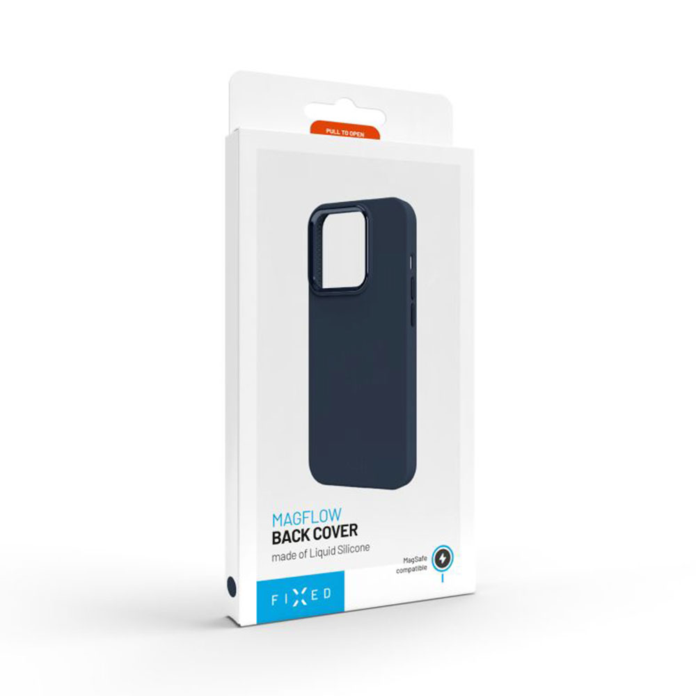 FIXED kryt MagFlow s podporou MagSafe pro Apple iPhone 16, modrý