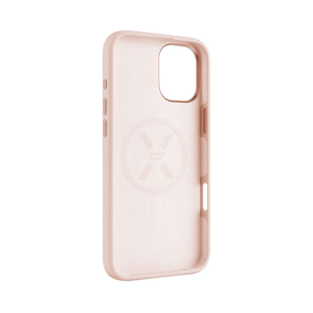 FIXED kryt MagFlow s podporou MagSafe pro Apple iPhone 16, růžový