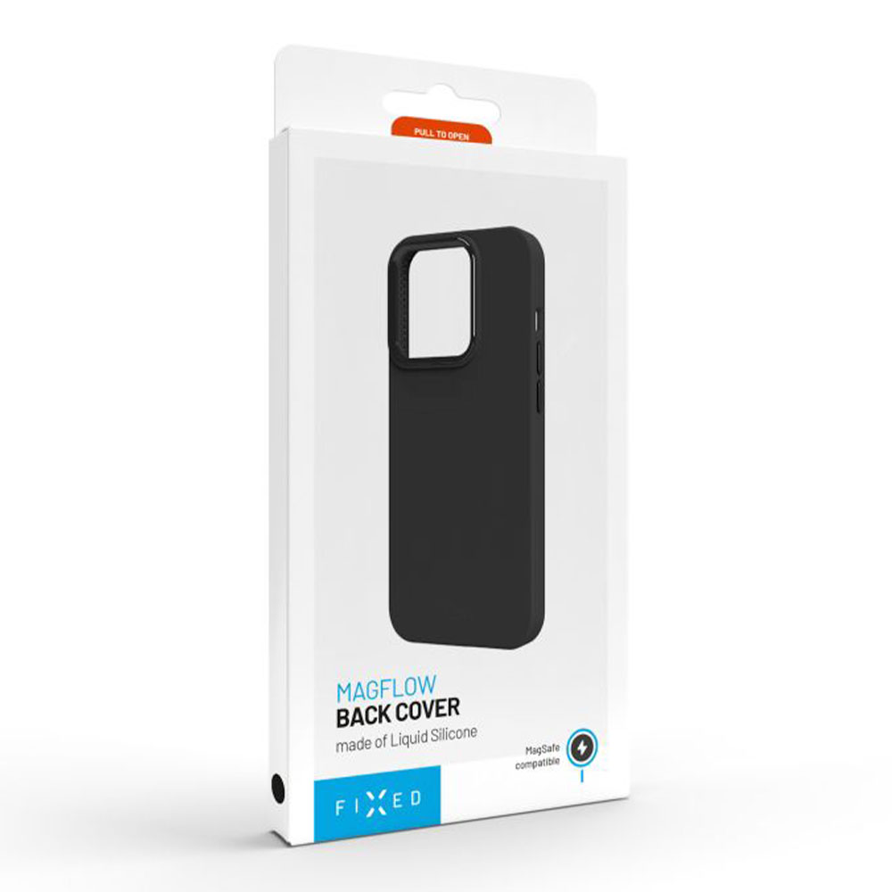 FIXED kryt MagFlow s podporou MagSafe pro Apple iPhone 16 Plus, černý
