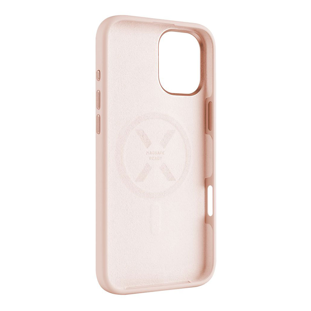 FIXED kryt MagFlow s podporou MagSafe pro Apple iPhone 16 Plus, růžový