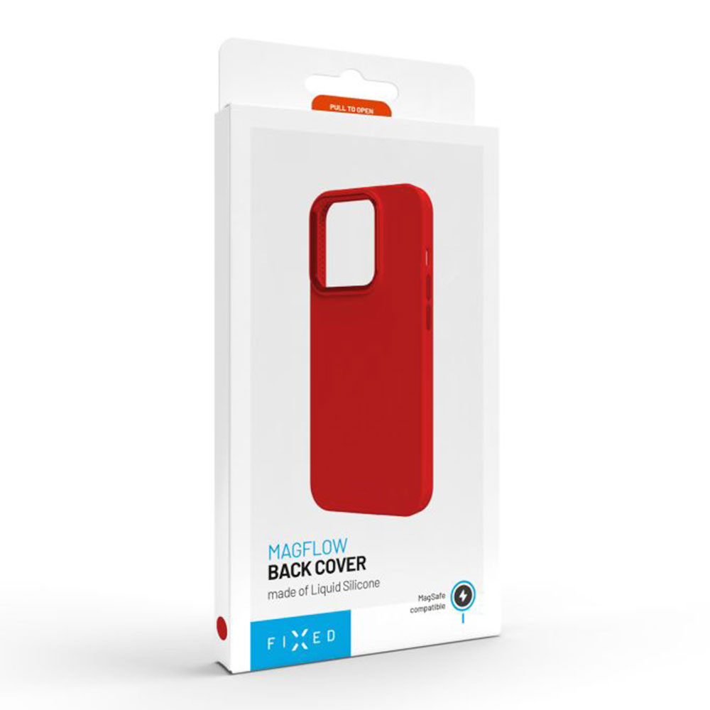 FIXED kryt MagFlow s podporou MagSafe pro Apple iPhone 16 Plus, červený