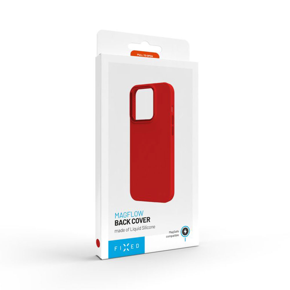 FIXED kryt MagFlow s podporou MagSafe pro Apple iPhone 16 Pro, červený