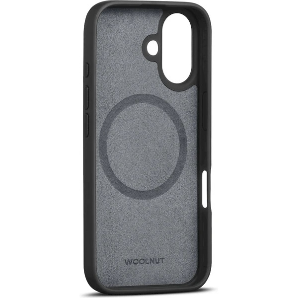 Woolnut Leather Case for iPhone 16 - Black