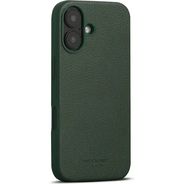 Woolnut Leather Case for iPhone 16 - Green