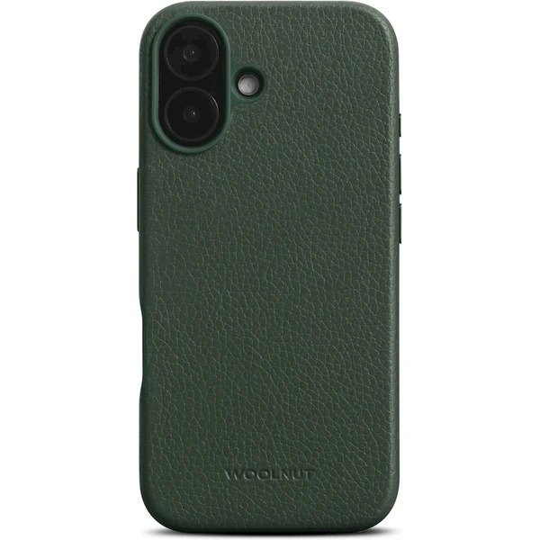 Woolnut Leather Case for iPhone 16 - Green